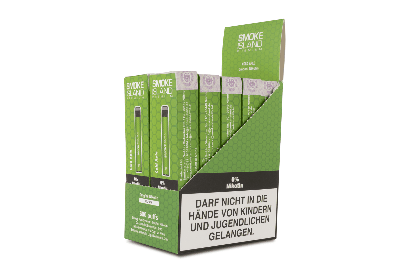 10-Pack Cold Watrmln 600 Puffs (0mg/ml Nicotine) - Image 3