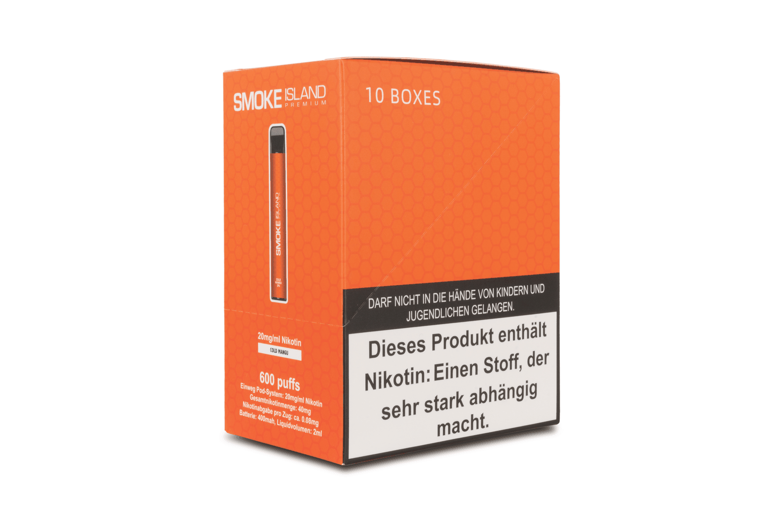 10-Pack Cold Mangu 600 Puffs (20mg/ml Nicotine) - Image 2